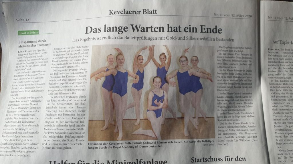 Ballettschule Sadowski Kevelaerer Blatt